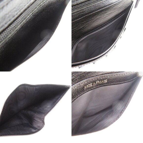 CHANEL Black Lambskin Leather Logo Wallet - Picture 9 of 10